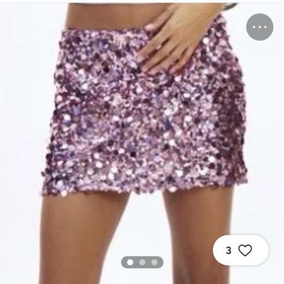Urban Outfitters Silence + Noise Olivia Paillette Sequin Mini Skirt in Pink - Picture 11 of 11